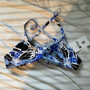 Butterfly Print Bikini Top
